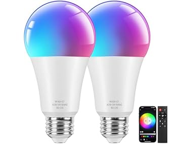 Brightever B0F29GH3KW Smart A19 LED Light Bulbs