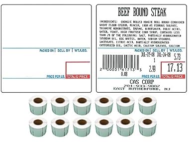 CAS CAS LST-8020 Direct Thermal Labels - 12