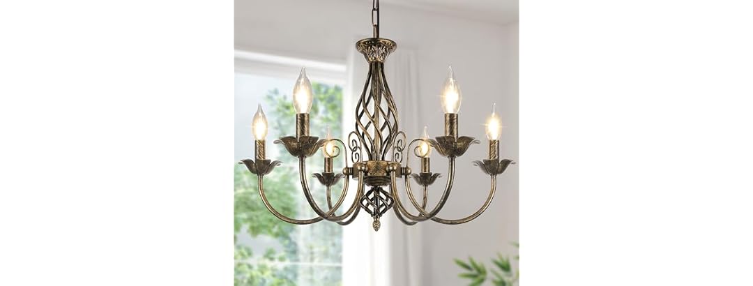 VerRon B0FR8LDPSM 6-Light Farmhouse Candle Chandelier