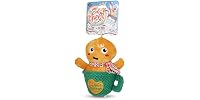 Bow Wow Pet Gingerbread Xmas Mug Squeaky Plush Dog Toy