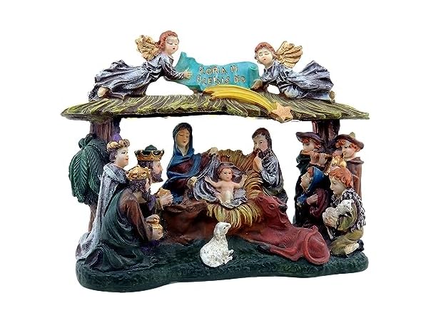 Lighted Christmas Village Nativity Scene