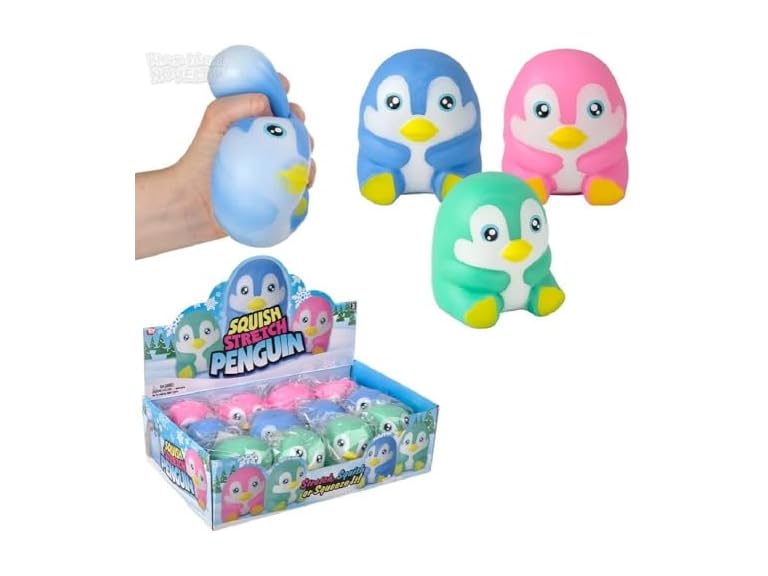 3.5 Inch Squish and Stretch Penguin Toy – 12 Count Display