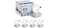 4" Recessed Lights 4 Pack 2700K-5000K