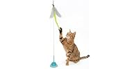 ASPCA Suction Cup Cat Toy Interactive Wand, Blue