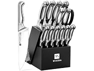 WIZEKA Kitchen Knife Set with Block
