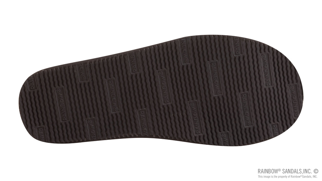 Premier Leather Top Sole Single Layer Arch Cross Strap Flat Stitch Slide