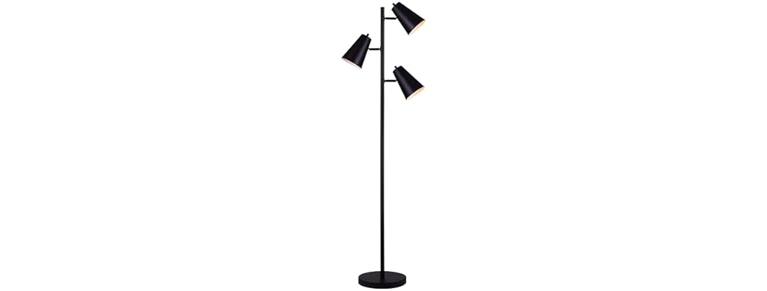 ORLI 3 Light Floor Lamp Matte Black Fini