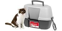 IRIS USA Cat Litter Box - Enclosed Corner Litter Box