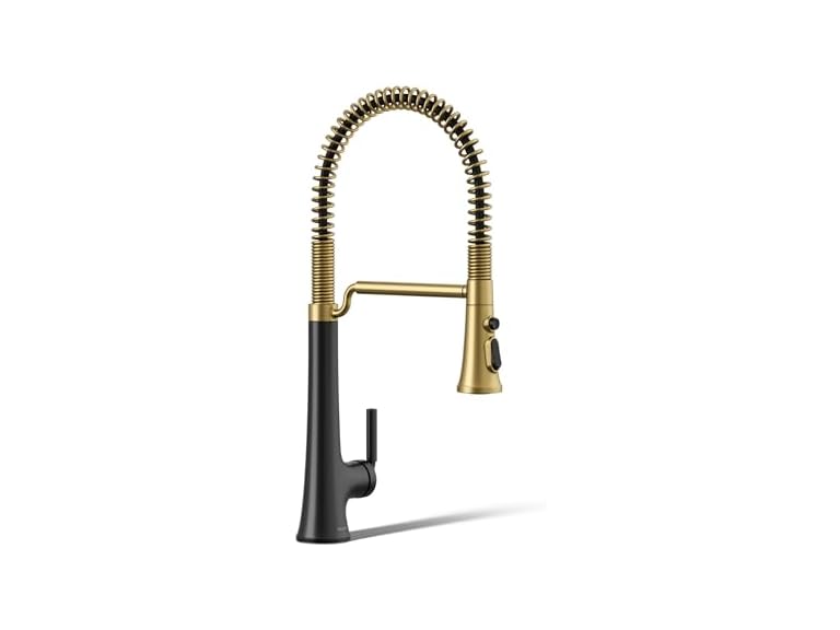 KOHLER K-23765-BMB Tone Faucet Sprayhead Black/Brass