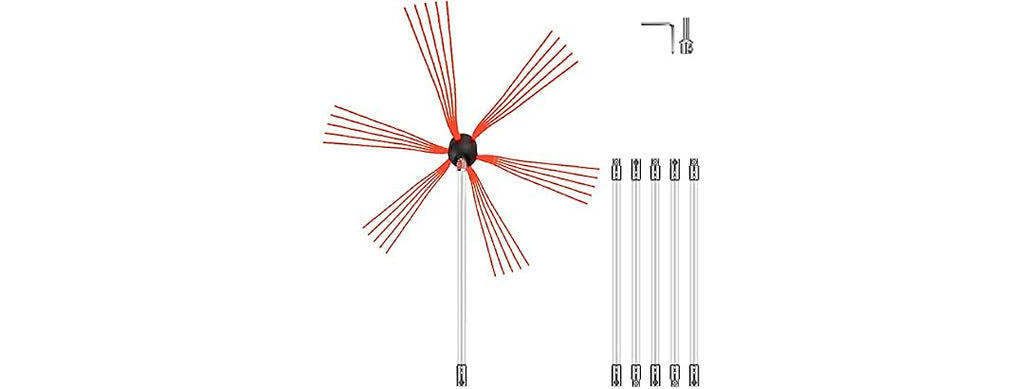 Chimney Sweep Kit 20FT Length, Chimney Brush Kit