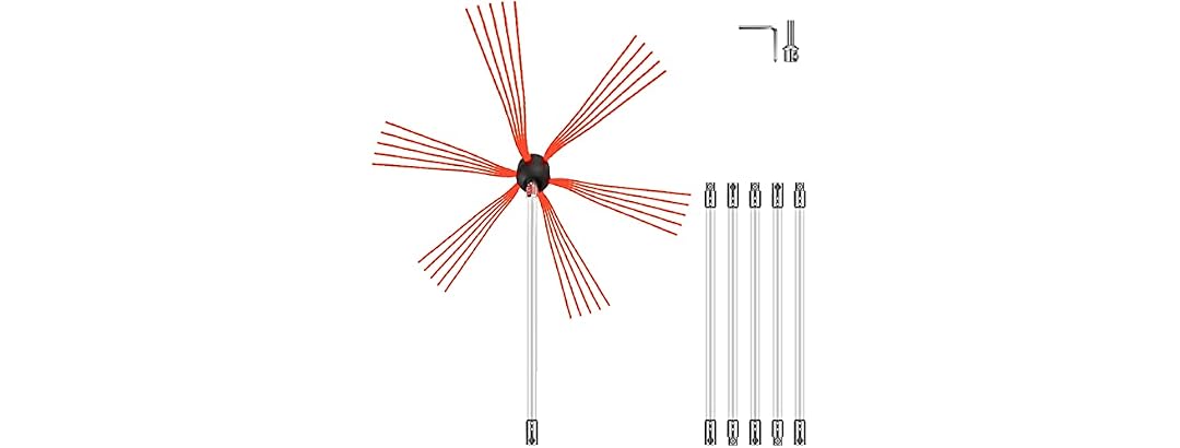 Chimney Sweep Kit 20FT Length, Chimney Brush Kit