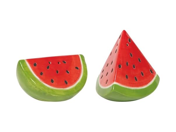 Jubilee Melon Pop Stoneware Salt and Pepper Shakers