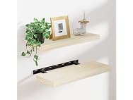Heimlove Unfinished Wood Floating Shelves Set of 2