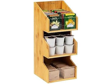 Mind Reader Coffee Condiment Station, Brown