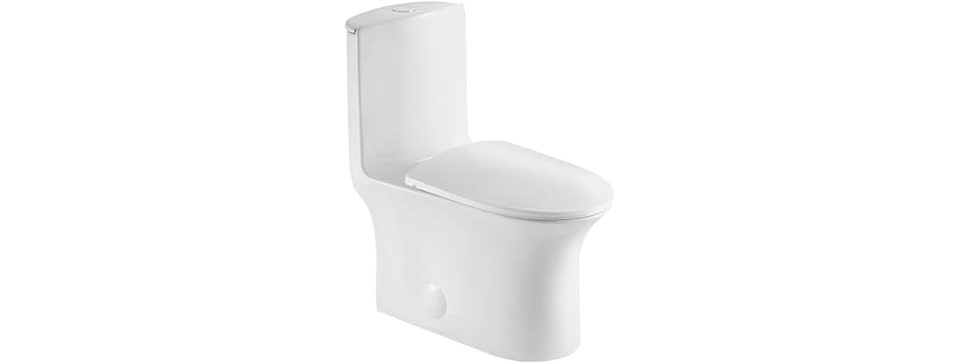 JINGZE Dual Flush Elongated Toilet, White