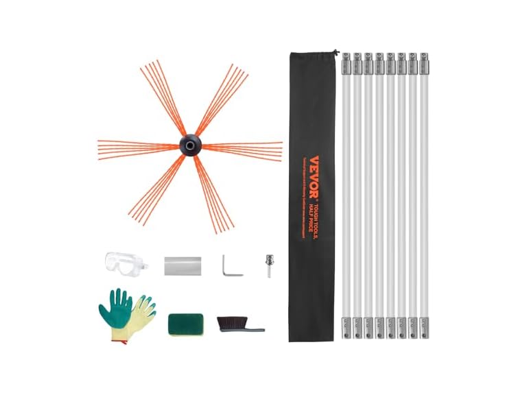 26 Feet Chimney Sweep Kit, w/ 8Reinforced Nylon