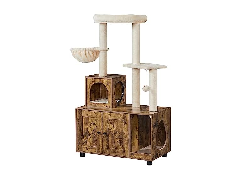 Yaheetech Litter Box Enclosure with Cat Tree,