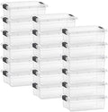Superio Clear Storage Box with Lid, 4.5 Quart 18 Pack