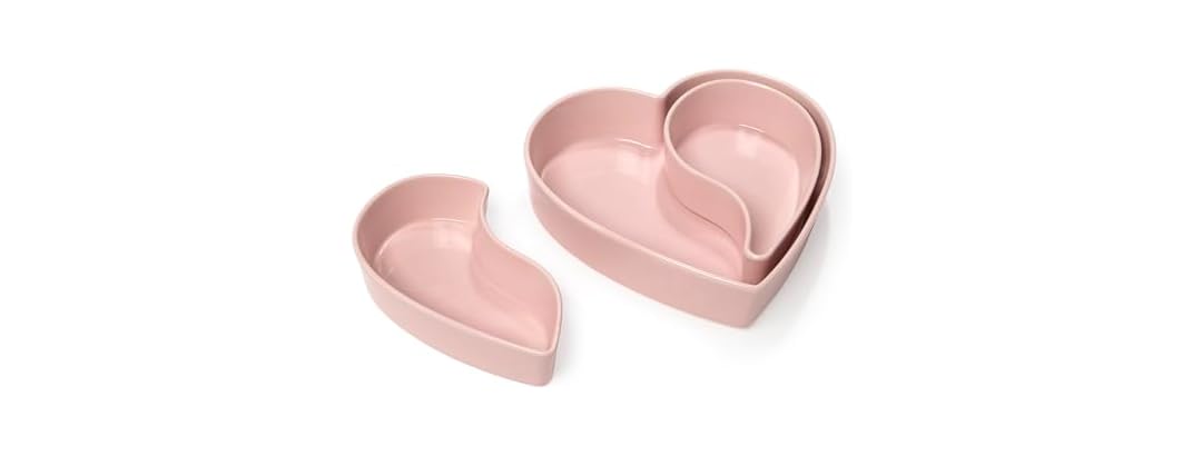 Paris Hilton Ceramic Heart Serving Dish Set