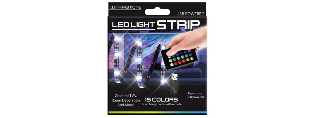 RGB LED 3’ Light Strip with Remote