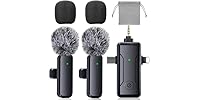 PGDLOF 3 In 1 Wireless Mini Microphone