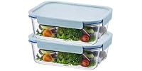 LocknLock The Clear Heat-Resistant Glass Food Set 4Pc