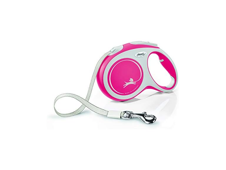 Flexi New Comfort Tape Grey & Red Retractable Dog Leash