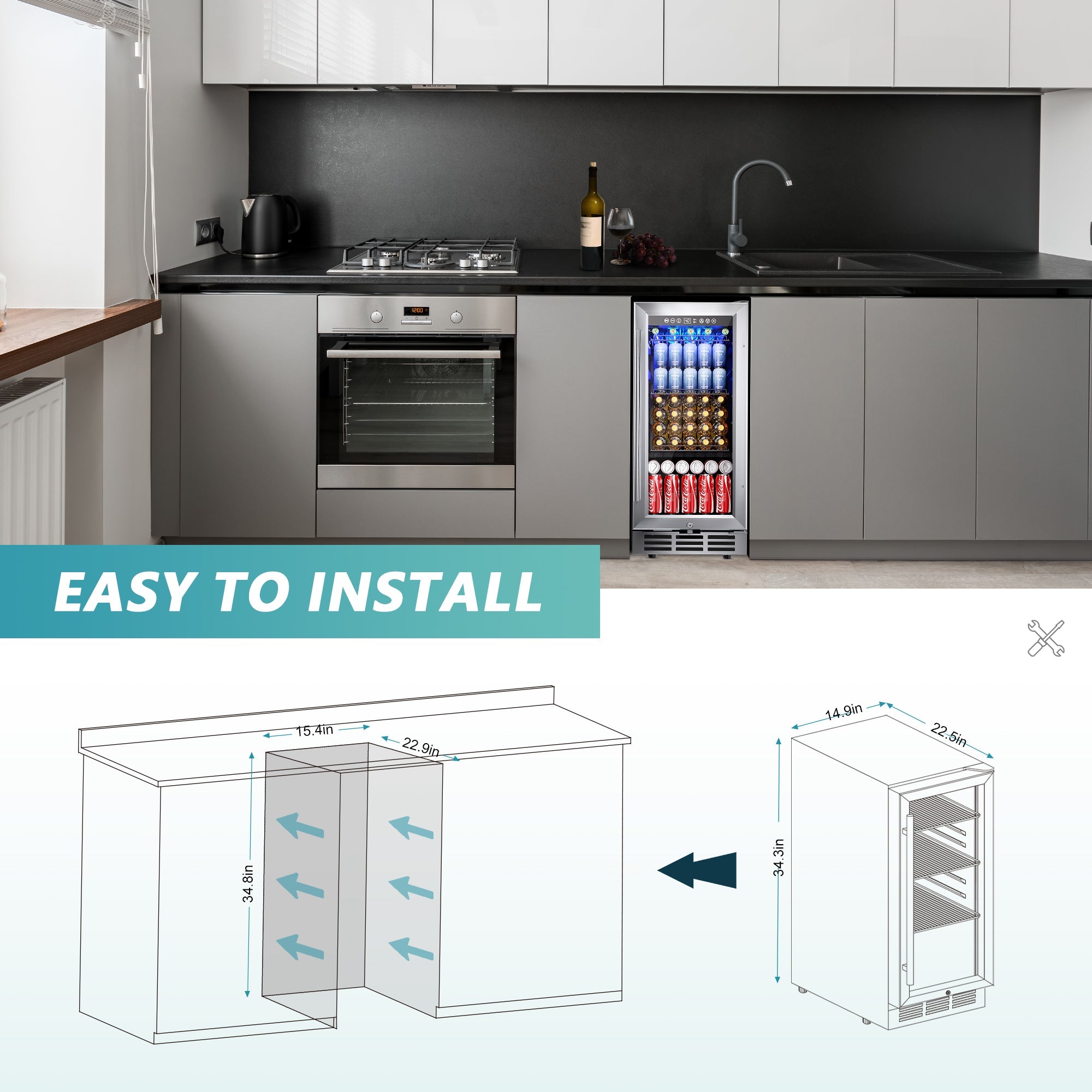 Euhomy Splash 126 Beverage Refrigerator