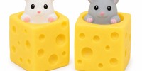 2-Pack Mystery Cheese Mouse Squishy