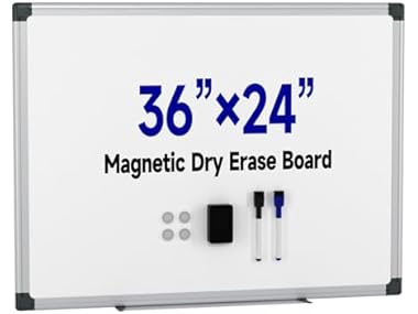 VUSIGN Magnetic White Board Hanging 36"