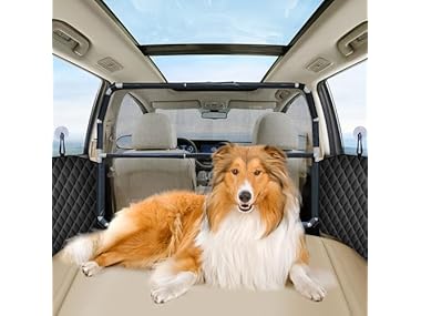 Dog Car Barrier with 2 Door Protectors