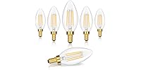 GoBright Dimmable E12 Candelabra LED Light Bulbs Warm White