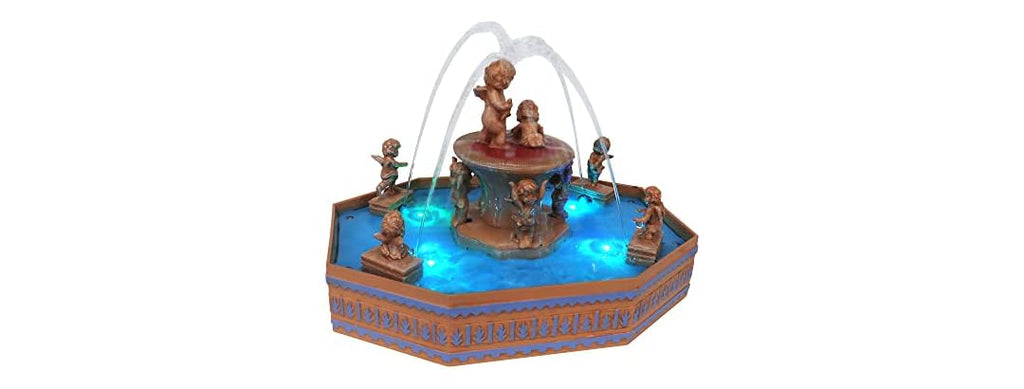 Christmas Village Fountain Scene