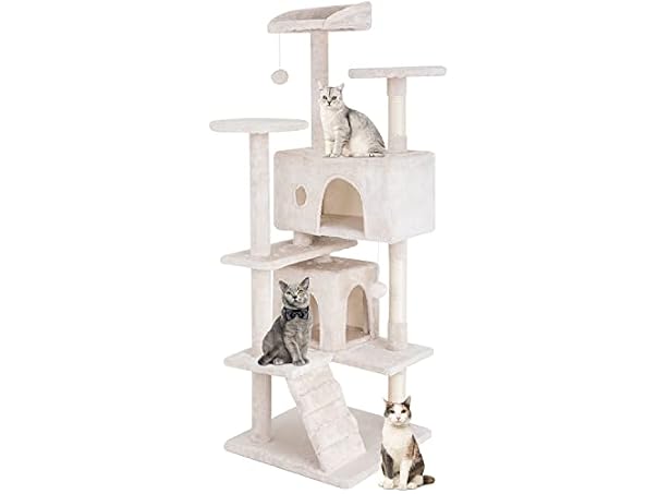 PayLessHere Cat Tree 54in Tower with Cat Scratching Post