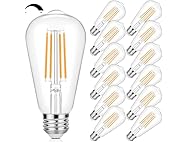 Vintage 12Pk LED Edison Bulbs 60 Watt Dimmable