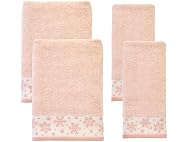 Winter Heather Snowflake 100% Cotton Premium 4-Pc Towel Set
