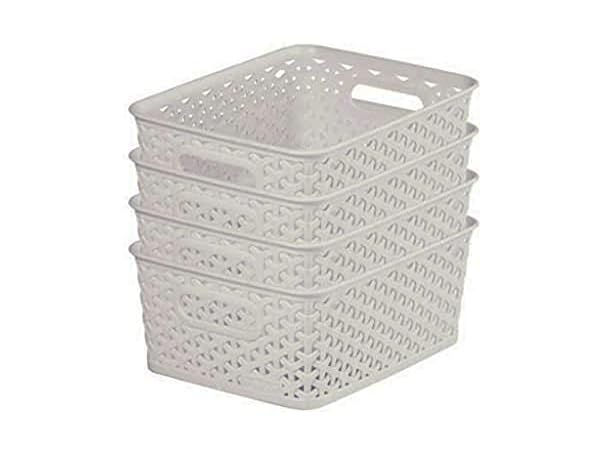 Rattan Storage Baskets 4L 4-Pack