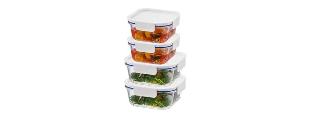 LocknLock The Clear Heat-Resistant Glass Food Set 8Pc