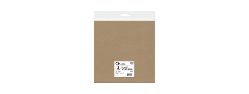 Chipboard 12x12" Heavy 52pt Natural 2-Pc