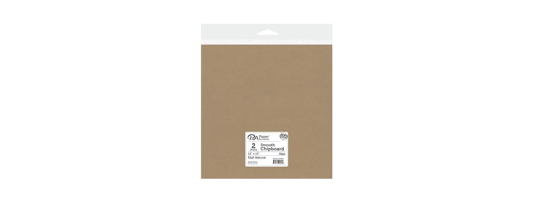 Chipboard 12x12" Heavy 52pt Natural 2-Pc