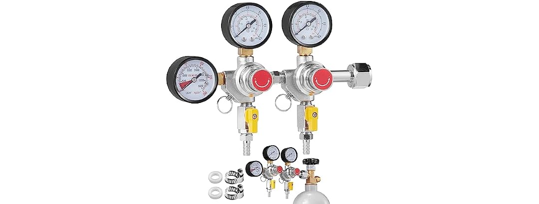 Triple Gauge Regulator, CO2 Regulator Gauge with