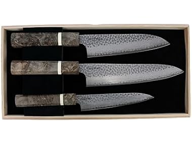Cold Steel Japanese VG-10 Damascus 3-Piece Kitchen Knife Set