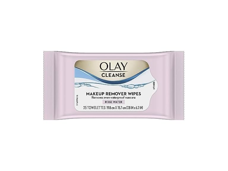 Olay Cleanse Makeup Remover, Rose Water, 25 Wipe