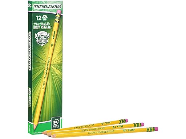 TICONDEROGA Woodcase Pencils with Erasers