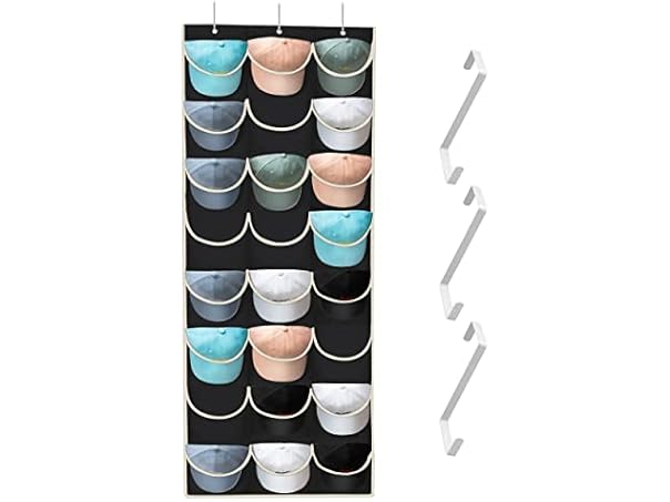 24 Pocket Over Door Hat Organizer