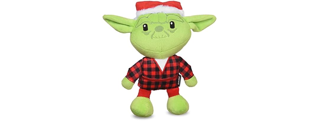 STAR WARS Holiday Yoda Santa Plush Dog Toy