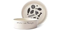Fringe Studio Never NOT Hungry Wax Resist Ceramic Pet Bowl
