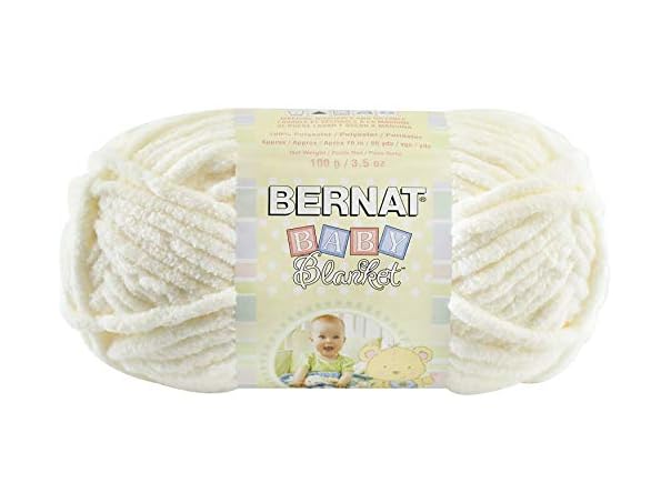 Bernat Baby Blanket Yarn, 3.5 oz, Gauge 6 Vanilla