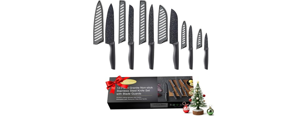 24-Piece Kitchen Knife Set w/ Guards