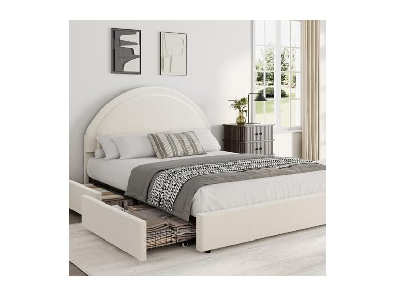 Garvee Full Size Bed Frame with Storage